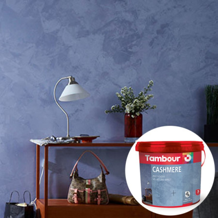 Декоративная краска с эффектом бархата  (CASHMERE) Tambour Кашемир 3 литра 419 CP (Jade Charm)