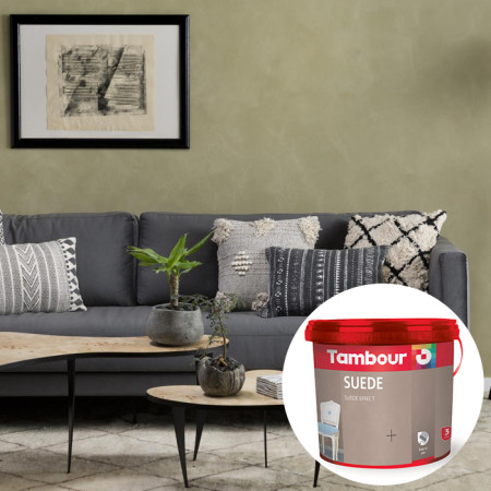 Декоративная краска с эффектом ЗАМШИ (SUEDE) Tambour 3 литра