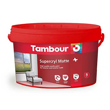 Краска акриловая СУПЕРКРИЛЬ МАТТ ПЛЮС (SUPERCRYL MATT PLUS) Tambour, 1л