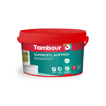 Краска для ванных комнат Tambour СУПЕРКРИЛЬ АКРИНОЛ (SUPERCRYL ACRYNOL) Tambour, 1л